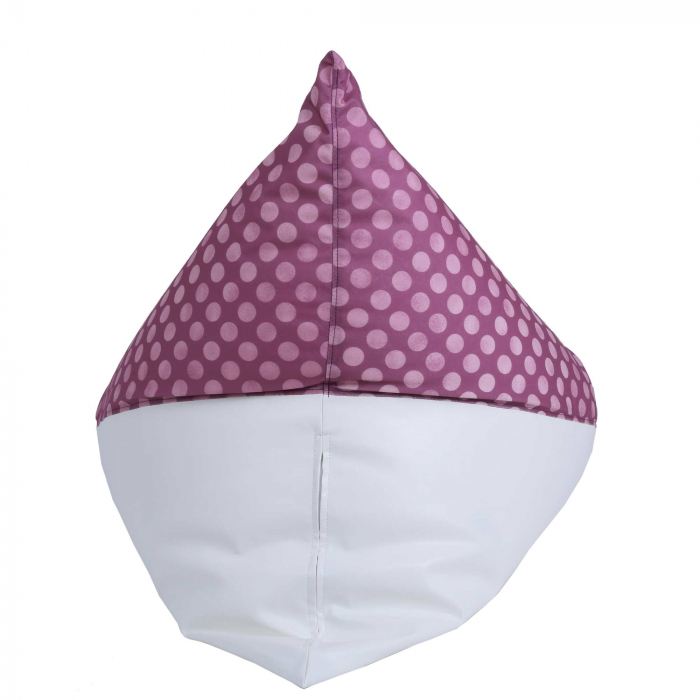 Bean bag Relax - Buline mov - Imitatie piele alb [6]