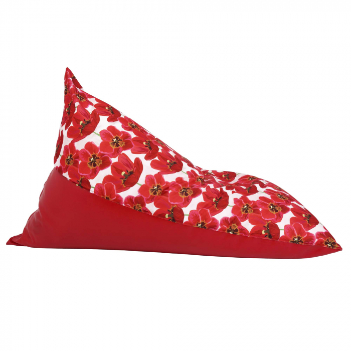 Bean bag Relax - Lalele - Imitatie piele rosu [4]