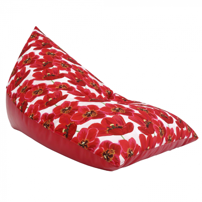 Bean bag Relax - Lalele - Imitatie piele rosu [1]