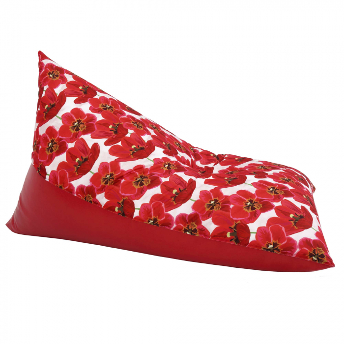 Bean bag Relax - Lalele - Imitatie piele rosu [3]