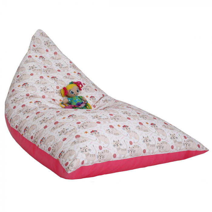 Bean bag Relax - Pisici roz - Imitatie piele roz [7]