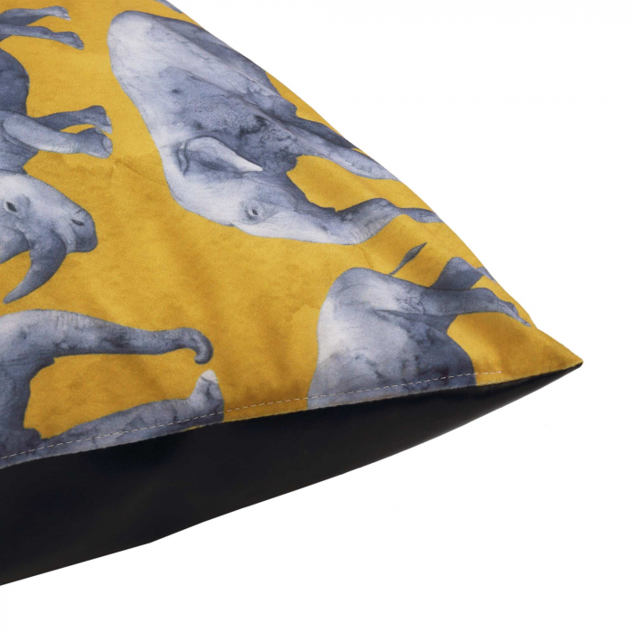 Bean bag Relax - Safari rinoceri - Imitatie  piele maro [2]