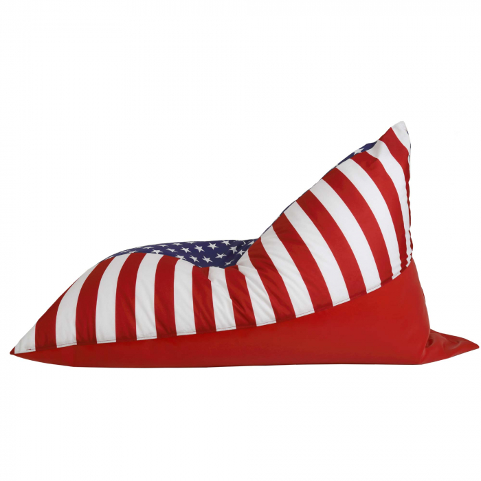 Bean bag Relax - Steag USA - Imitatie piele rosu [8]