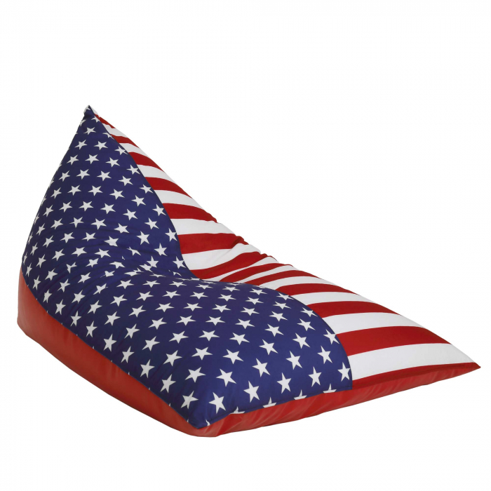 Bean bag Relax - Steag USA - Imitatie piele rosu [1]