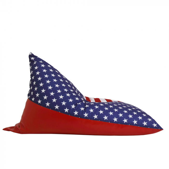 Bean bag Relax - Steag USA - Imitatie piele rosu [4]