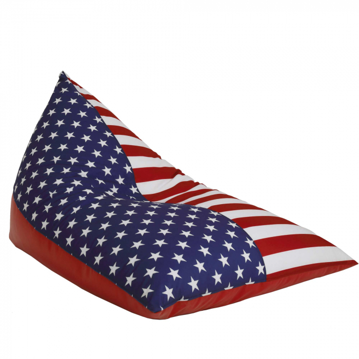 Bean bag Relax - Steag USA - Imitatie piele rosu [2]