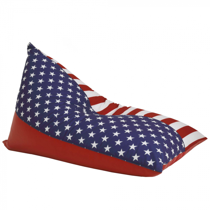 Bean bag Relax - Steag USA - Imitatie piele rosu [3]
