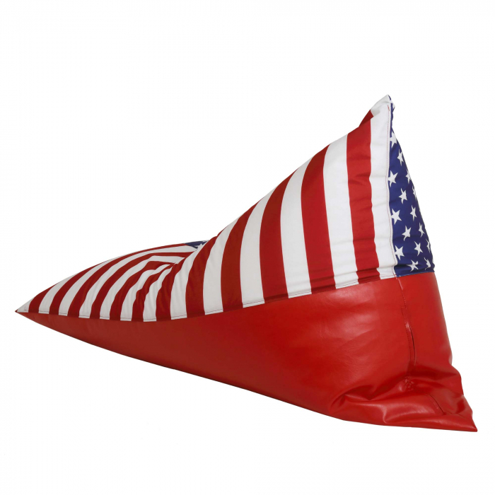 Bean bag Relax - Steag USA - Imitatie piele rosu [7]