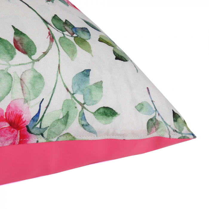 Bean bag Relax - Trandafiri acuarela - Imitatie piele roz [4]