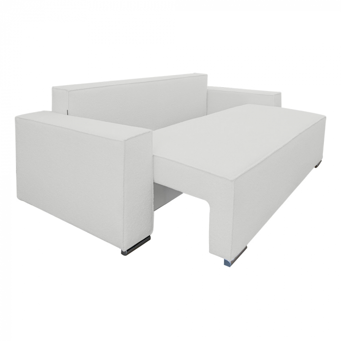 Canapea extensibila Nube cu lada de depozitare, N01 alb, 230x100x82 [3]