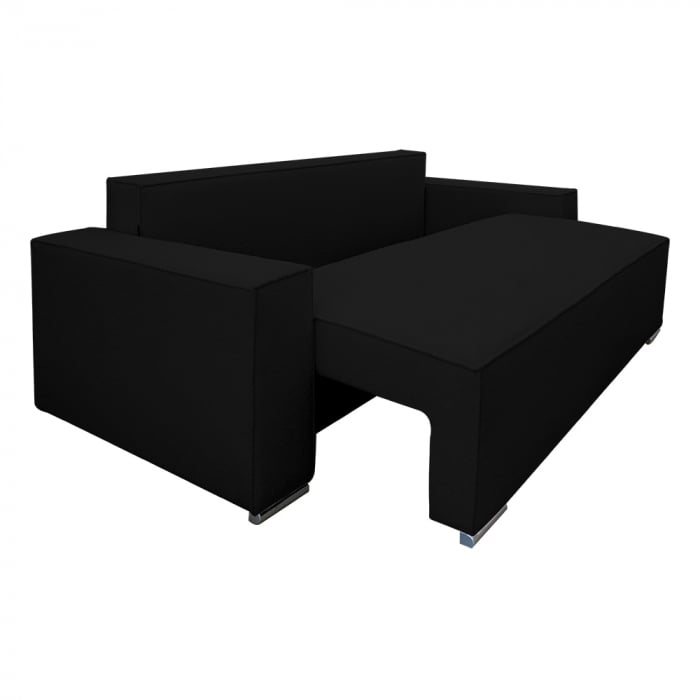 Canapea extensibila Nube cu lada de depozitare, N100 negru, 230x100x82 [3]