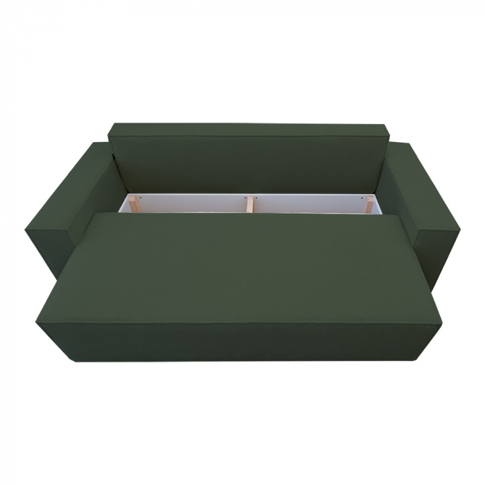 Canapea extensibila Nube cu lada de depozitare, N37 verde, 230x100x82 [5]