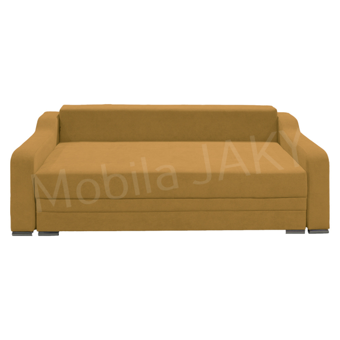 Canapea extensibila Gina, 3 locuri, galben mustar, cu lada de depozitare, dimensiune 226x98x78 cm [3]