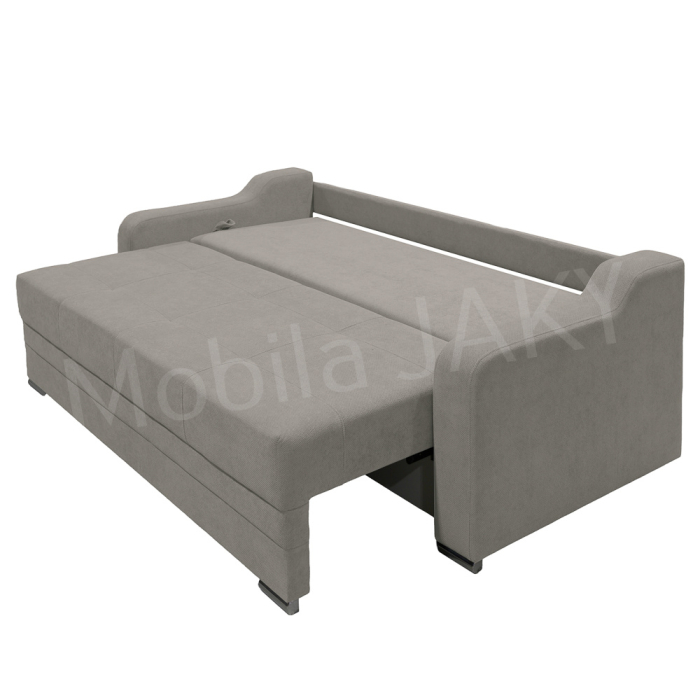 Canapea extensibila Gina, 3 locuri, gri deschis, cu lada de depozitare, dimensiune 226x98x78 cm [6]