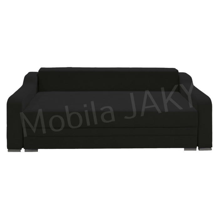 Canapea extensibila Gina, 3 locuri, negru, cu lada de depozitare, dimensiune 226x98x78 cm [3]