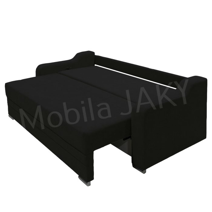 Canapea extensibila Gina, 3 locuri, negru, cu lada de depozitare, dimensiune 226x98x78 cm [6]
