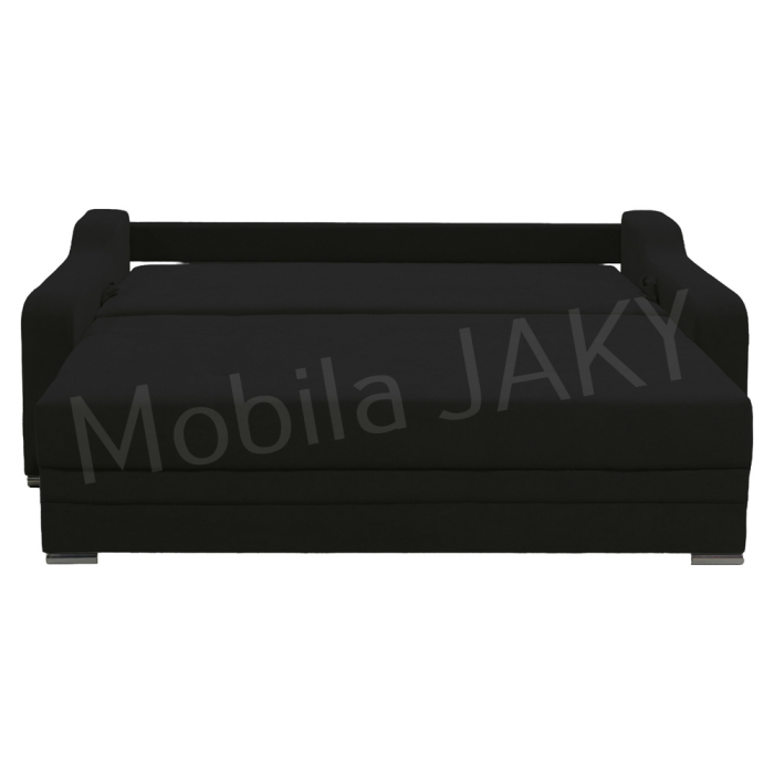 Canapea extensibila Gina, 3 locuri, negru, cu lada de depozitare, dimensiune 226x98x78 cm [5]
