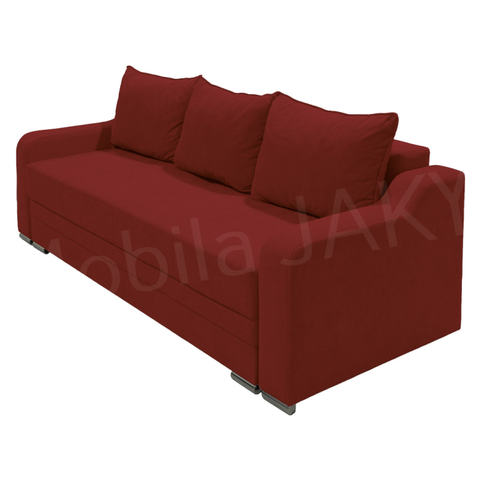 Canapea extensibila Gina, 3 locuri, rosu caramiziu, cu lada de depozitare, dimensiune 226x98x78 cm [2]