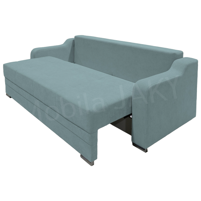 Canapea extensibila Gina, 3 locuri, albastru deschis, cu lada de depozitare, dimensiune 226x98x78 cm [4]