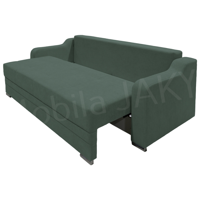 Canapea extensibila Gina, 3 locuri, verde, cu lada de depozitare, dimensiune 226x98x78 cm [4]