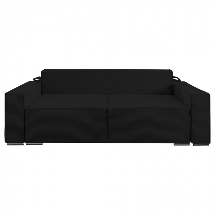 Canapea extensibila Lincoln cu lada de depozitare, L100 negru, 230x100x82 [3]