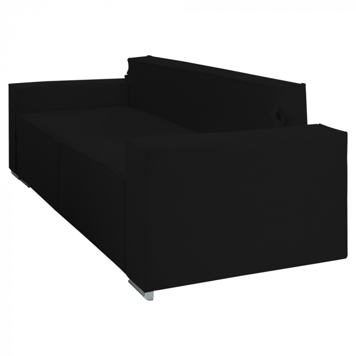 Canapea extensibila Lincoln cu lada de depozitare, L100 negru, 230x100x82 [2]