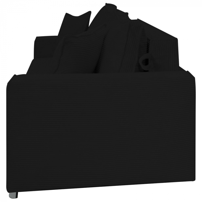 Canapea extensibila Lincoln cu lada de depozitare, L100 negru, 230x100x82 [6]