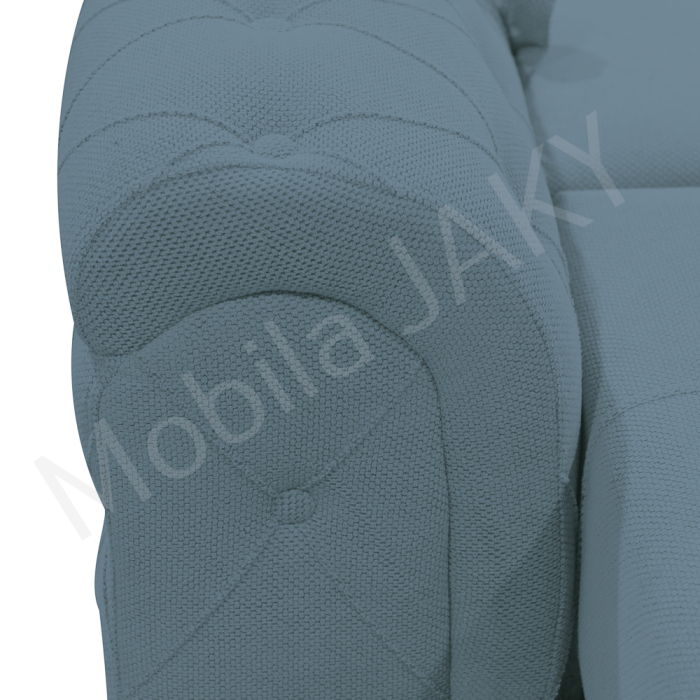 Canapea extensibila Lorena, 3 locuri, albastru deschis, cu lada de depozitare, dimensiune 247x96x78 cm [5]