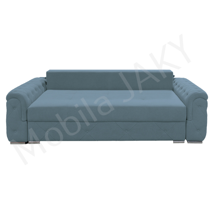 Canapea extensibila Lorena, 3 locuri, albastru deschis, cu lada de depozitare, dimensiune 247x96x78 cm [2]