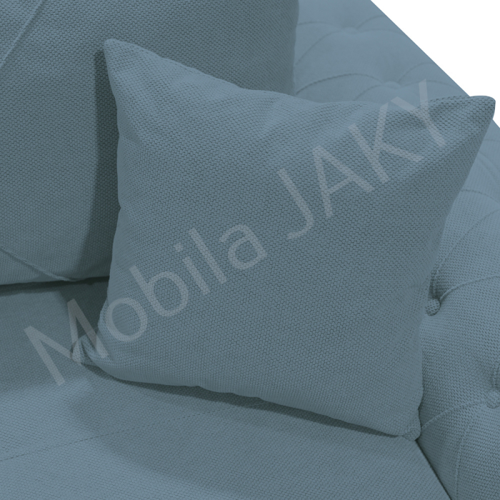 Canapea extensibila Lorena, 3 locuri, albastru deschis, cu lada de depozitare, dimensiune 247x96x78 cm [6]