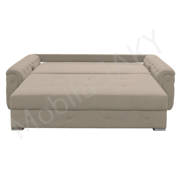 Canapea extensibila Lorena, 3 locuri, bej , cu lada de depozitare, dimensiune 247x96x78 cm [3]