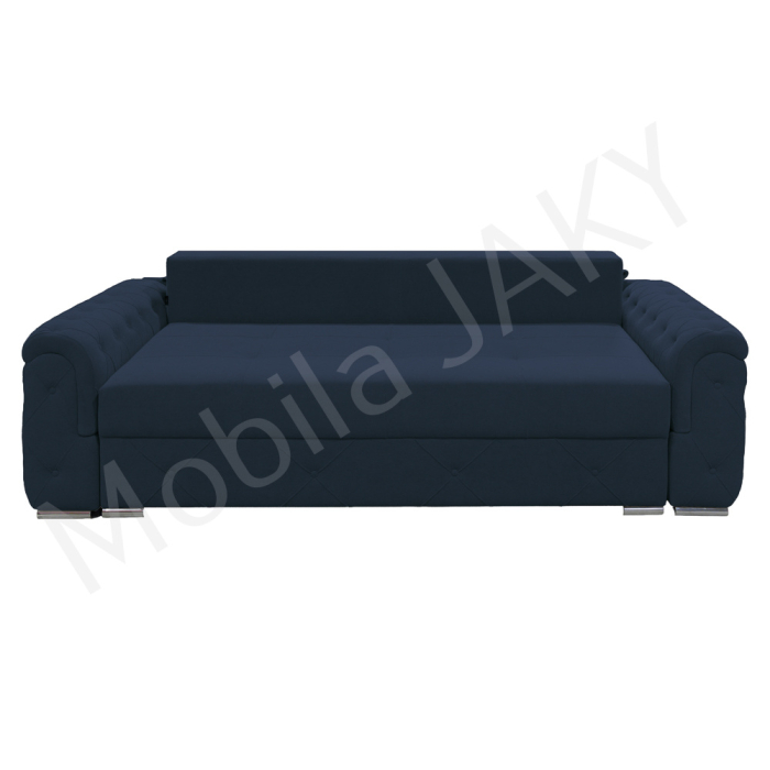 Canapea extensibila Lorena, 3 locuri, bleumarin, cu lada de depozitare, dimensiune 247x96x78 cm [2]