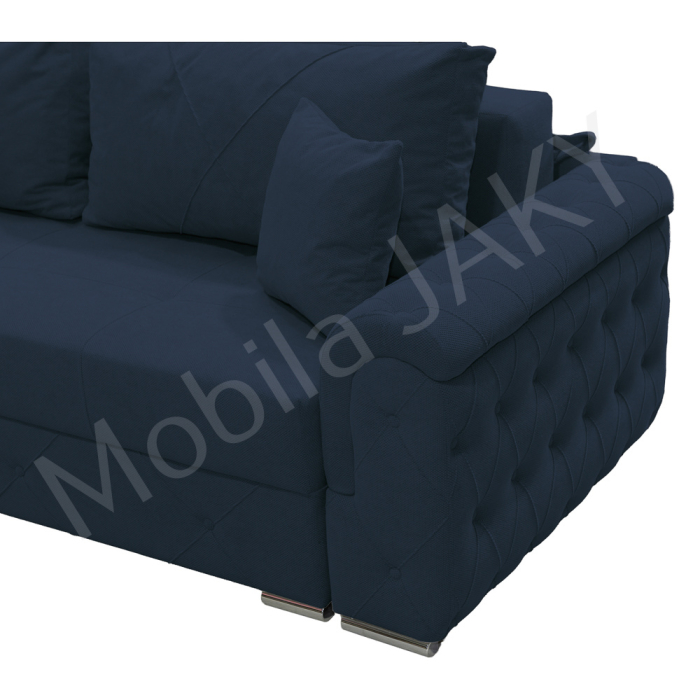 Canapea extensibila Lorena, 3 locuri, bleumarin, cu lada de depozitare, dimensiune 247x96x78 cm [4]