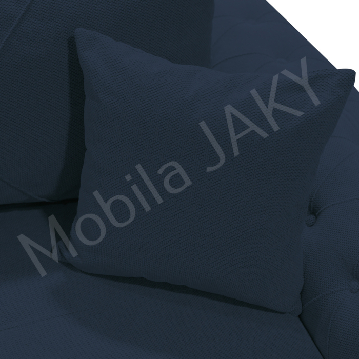 Canapea extensibila Lorena, 3 locuri, bleumarin, cu lada de depozitare, dimensiune 247x96x78 cm [6]
