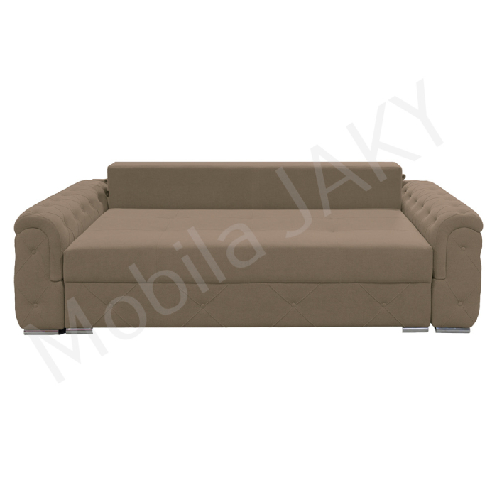 Canapea extensibila Lorena, 3 locuri, cappuccino, cu lada de depozitare, dimensiune 247x96x78 cm [2]