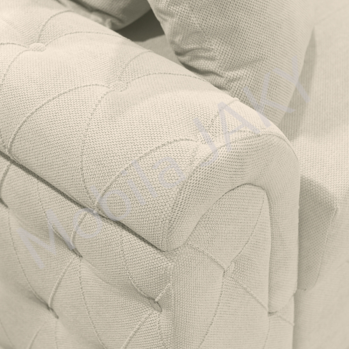 Canapea extensibila Lorena, 3 locuri, crem, cu lada de depozitare, dimensiune 247x96x78 cm [7]
