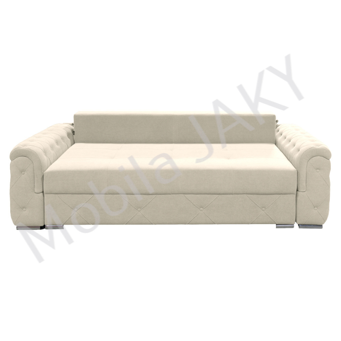 Canapea extensibila Lorena, 3 locuri, crem, cu lada de depozitare, dimensiune 247x96x78 cm [2]