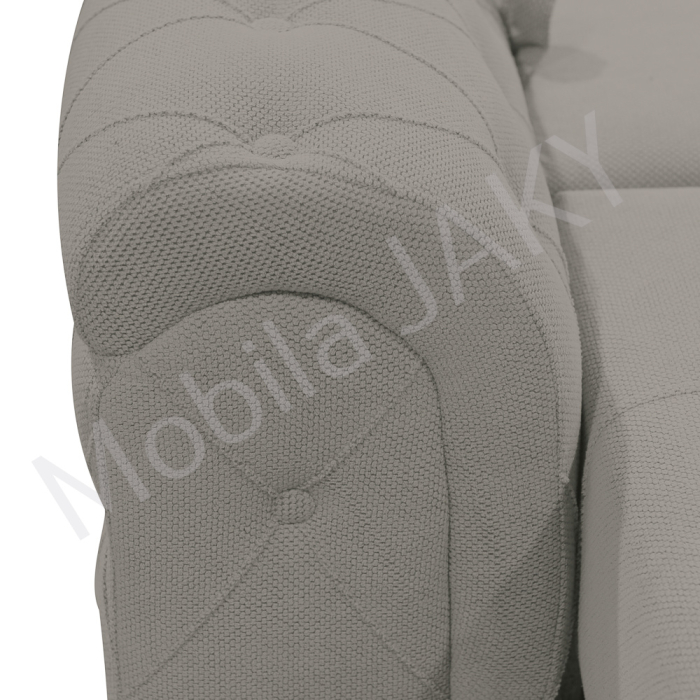 Canapea extensibila Lorena, 3 locuri, gri deschis , cu lada de depozitare, dimensiune 247x96x78 cm [5]
