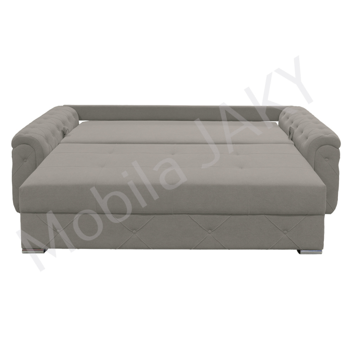 Canapea extensibila Lorena, 3 locuri, gri deschis , cu lada de depozitare, dimensiune 247x96x78 cm [3]