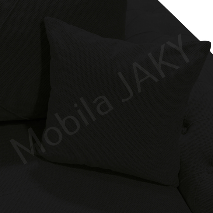 Canapea extensibila Lorena, 3 locuri, negru, cu lada de depozitare, dimensiune 247x96x78 cm [6]
