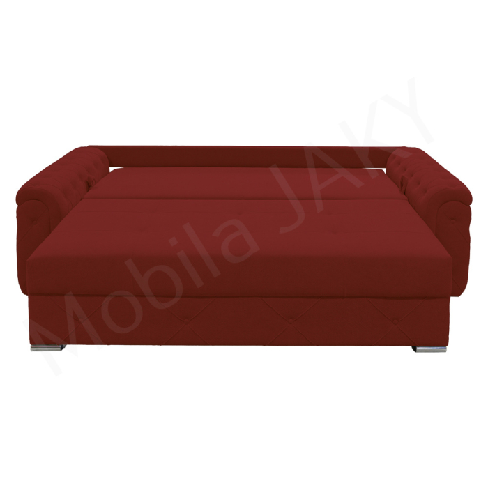 Canapea extensibila Lorena, 3 locuri, rosu caramiziu, cu lada de depozitare, dimensiune 247x96x78 cm [3]