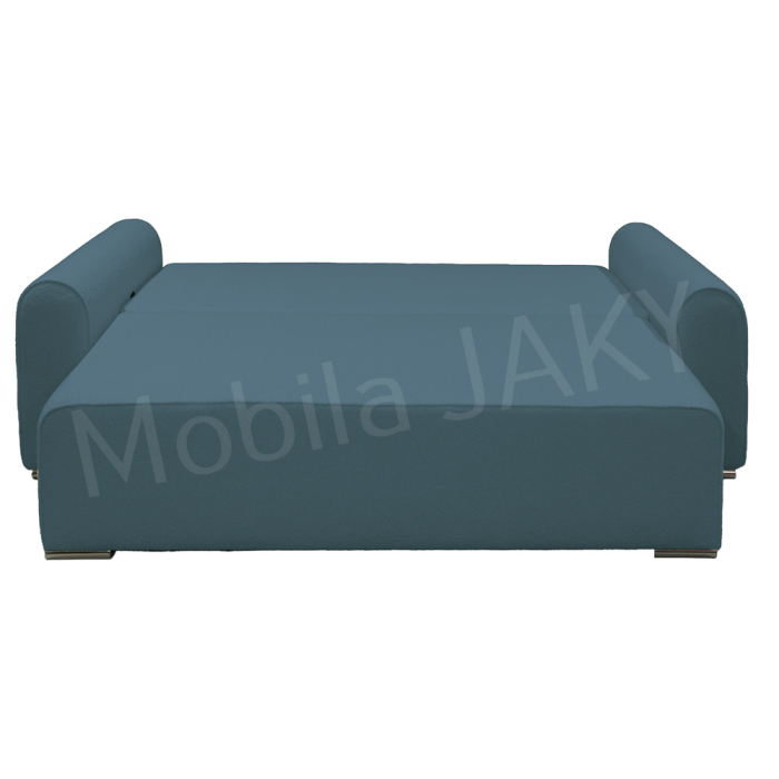 Canapea extensibila MELINA, 3 locuri, stofa boucle albastru deschis 73, cu lada de depozitare, dimensiunea 244x100x80 cm [6]