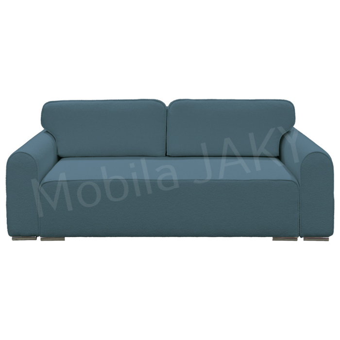 Canapea extensibila MELINA, 3 locuri, stofa boucle albastru deschis 73, cu lada de depozitare, dimensiunea 244x100x80 cm [2]