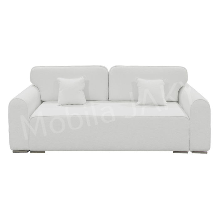 Canapea MELINA boucle alb 01, 3 locuri, extensibila cu lada de depozitare, dimensiunea 244x100x80 cm [2]