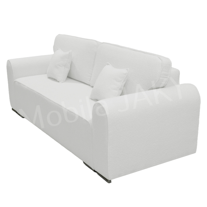 Canapea MELINA boucle alb 01, 3 locuri, extensibila cu lada de depozitare, dimensiunea 244x100x80 cm [6]