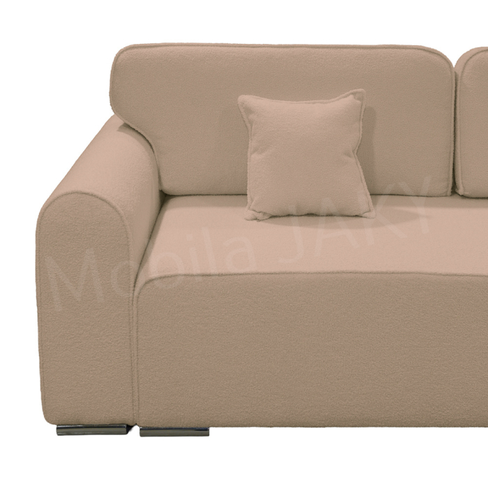 Canapea extensibila MELINA, 3 locuri, stofa boucle cappuccino 14, cu lada de depozitare, dimensiunea 244x100x80 cm [3]