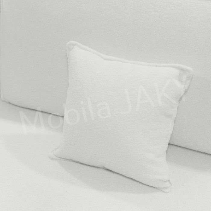Canapea MELINA boucle alb 01, 3 locuri, extensibila cu lada de depozitare, dimensiunea 244x100x80 cm [10]