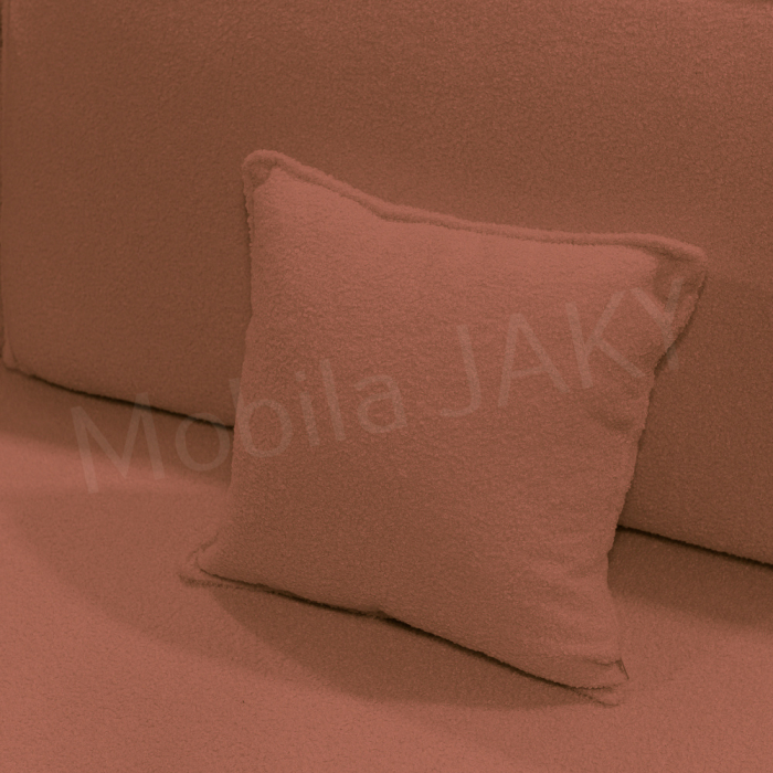 Canapea extensibila MELINA, 3 locuri, stofa boucle caramiziu 54, cu lada de depozitare, dimensiunea 244x100x80 cm [9]