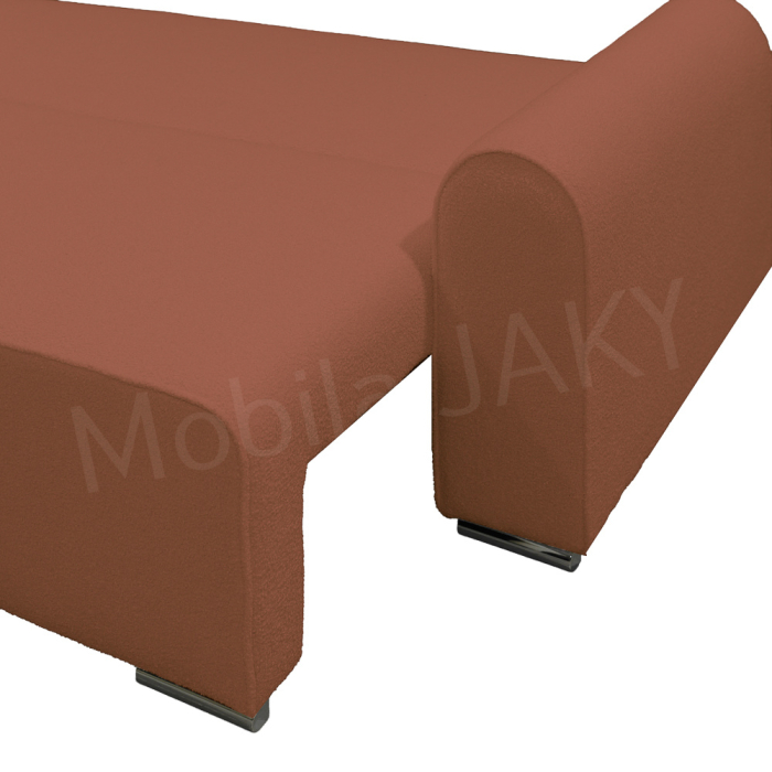 Canapea extensibila MELINA, 3 locuri, stofa boucle caramiziu 54, cu lada de depozitare, dimensiunea 244x100x80 cm [7]