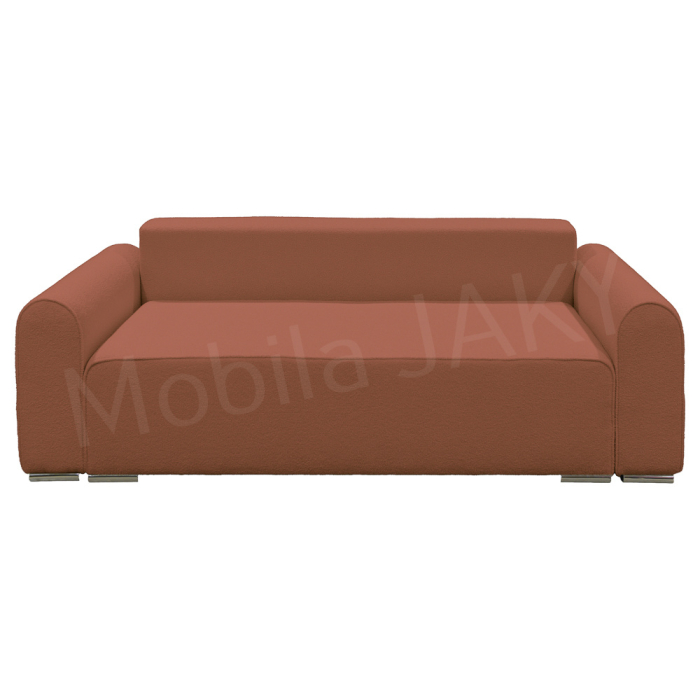 Canapea extensibila MELINA, 3 locuri, stofa boucle caramiziu 54, cu lada de depozitare, dimensiunea 244x100x80 cm [4]